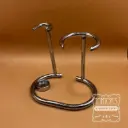 Support pour rasoir de sécurité et blaireau – finition chromée