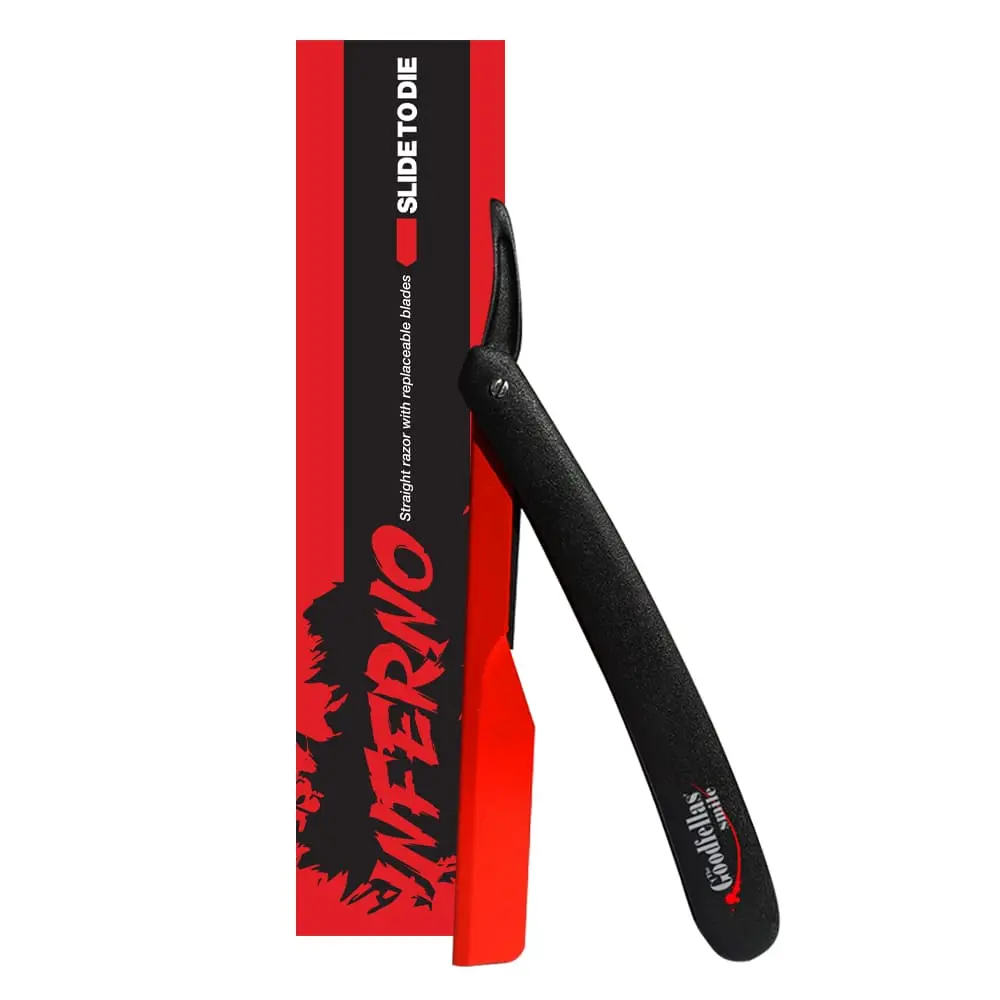 The Goodfellas' smile straight razor Inferno with replaceable blades