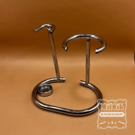 [SRB-CHROME-01] Support pour rasoir de sécurité et blaireau – finition chromée